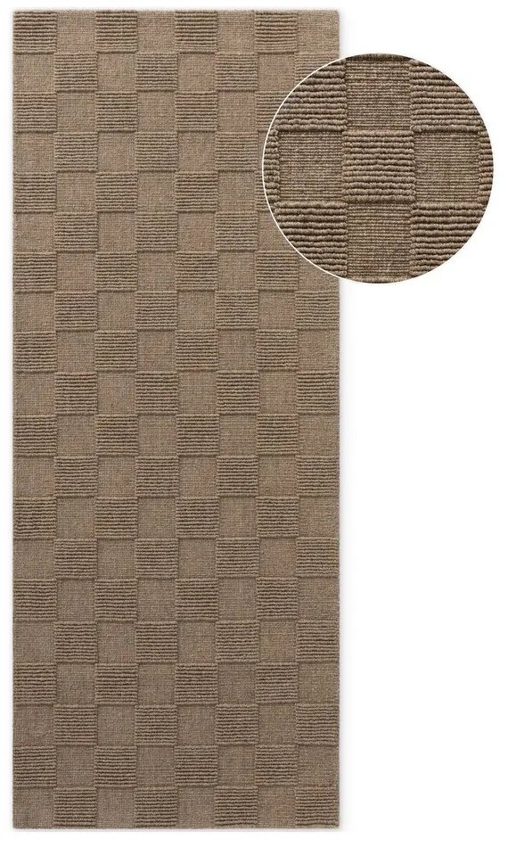 Covor tip traversă maro țesut manual din lână 80x200 cm Scala – Villeroy&amp;Boch