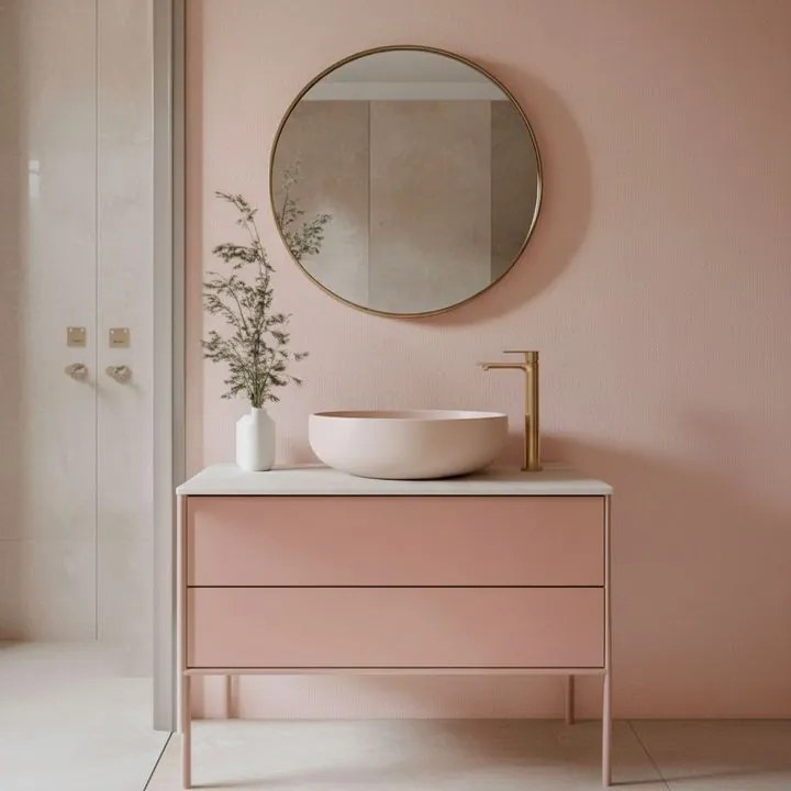 Baterie pentru baie Rea Drop cupru periat