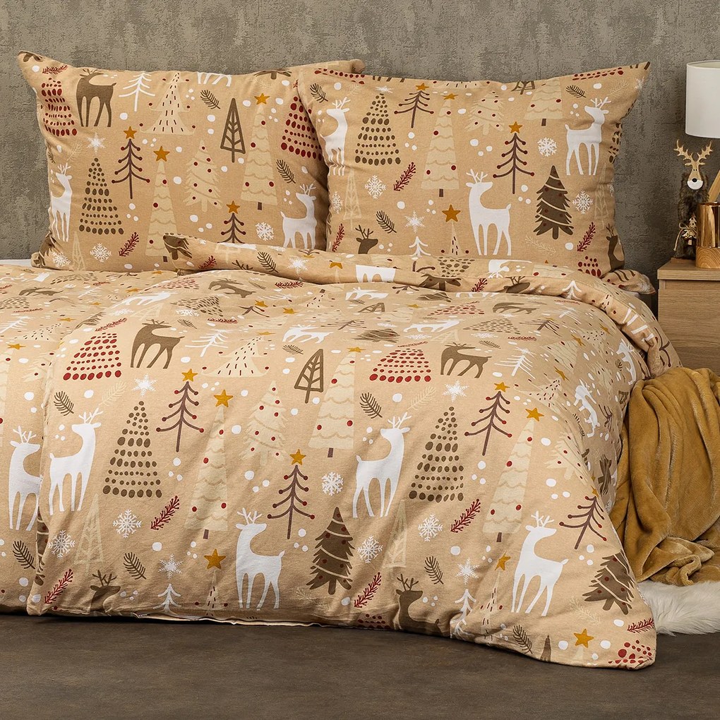 Lenjerie de pat din flanel 4Home Festive, 220 x200 cm, 2 buc. 70 x 90 cm, 220 x 200 cm, 2 buc. 70 x 90 cm