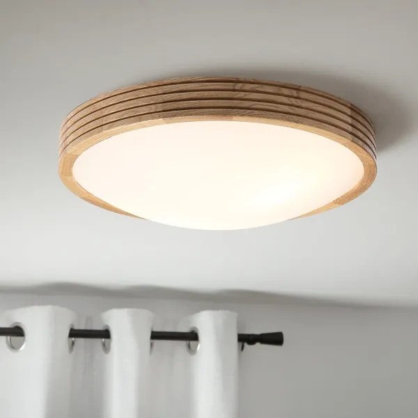 Brilagi - Lampă LED de tavan CARVALHO MODERN SLIM 2xE27/60W/230V Ø 37,5 cm stejar