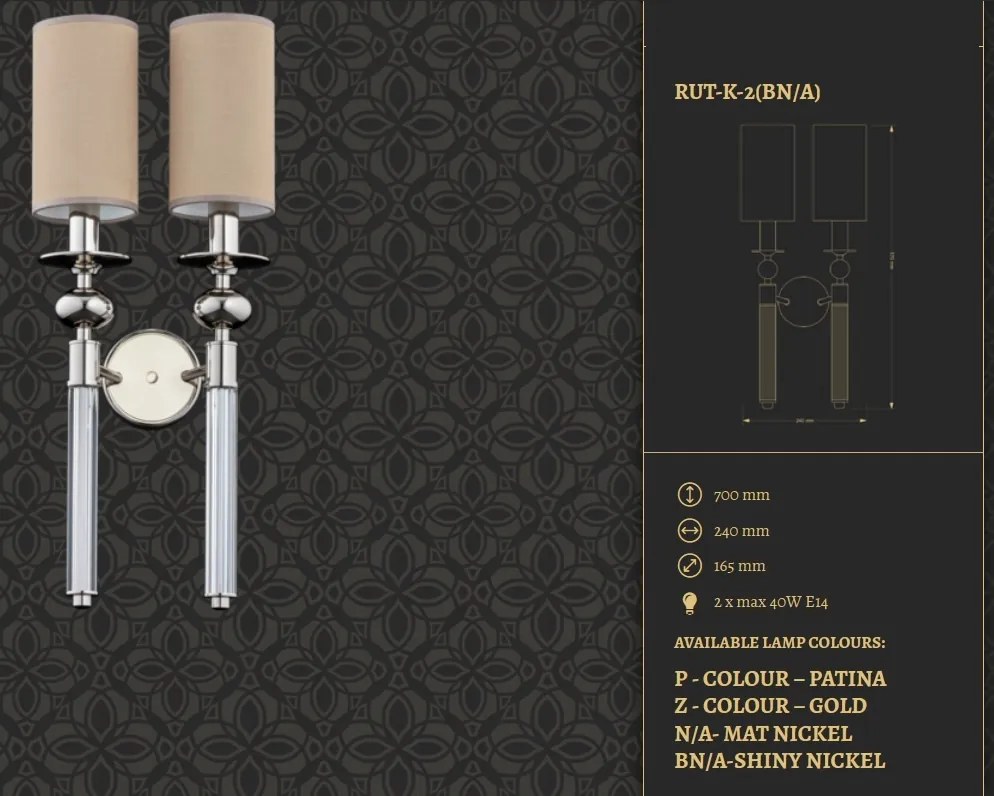 Aplica eleganta design clasic Ruta