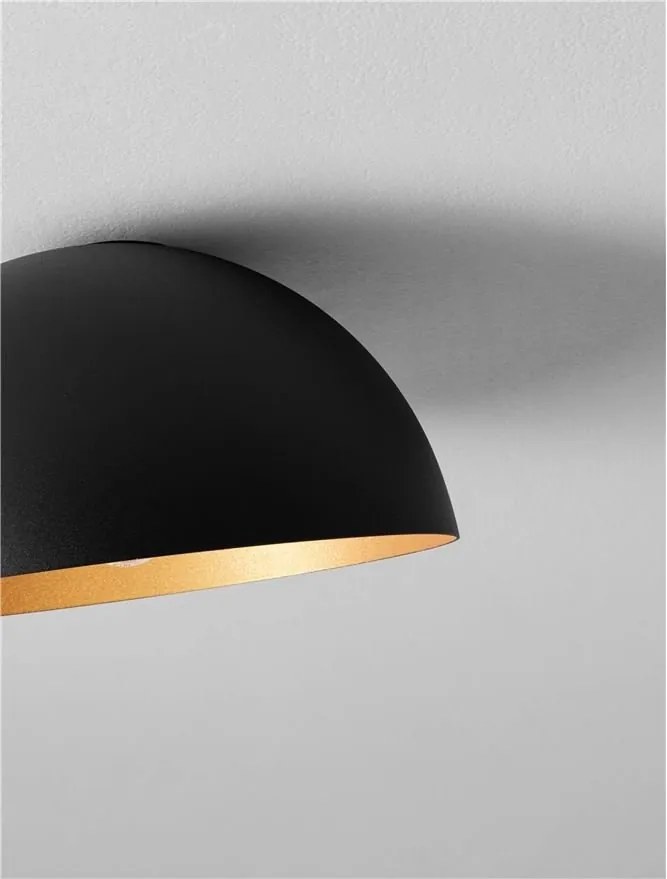 Lustra aplicata design decorativ GEA negru/auriu D-29cm