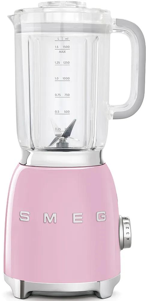50's Retro Style blender 1,5l recipient din plastic roz - SMEG
