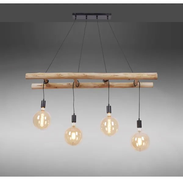 Leuchten Direkt 15025-18 - Lustră pe cablu EDGAR 4xE27/60W/230V