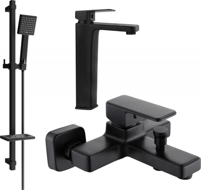 Mexen Cetus DQ45 set de baie, negru - 744313DQ45-70