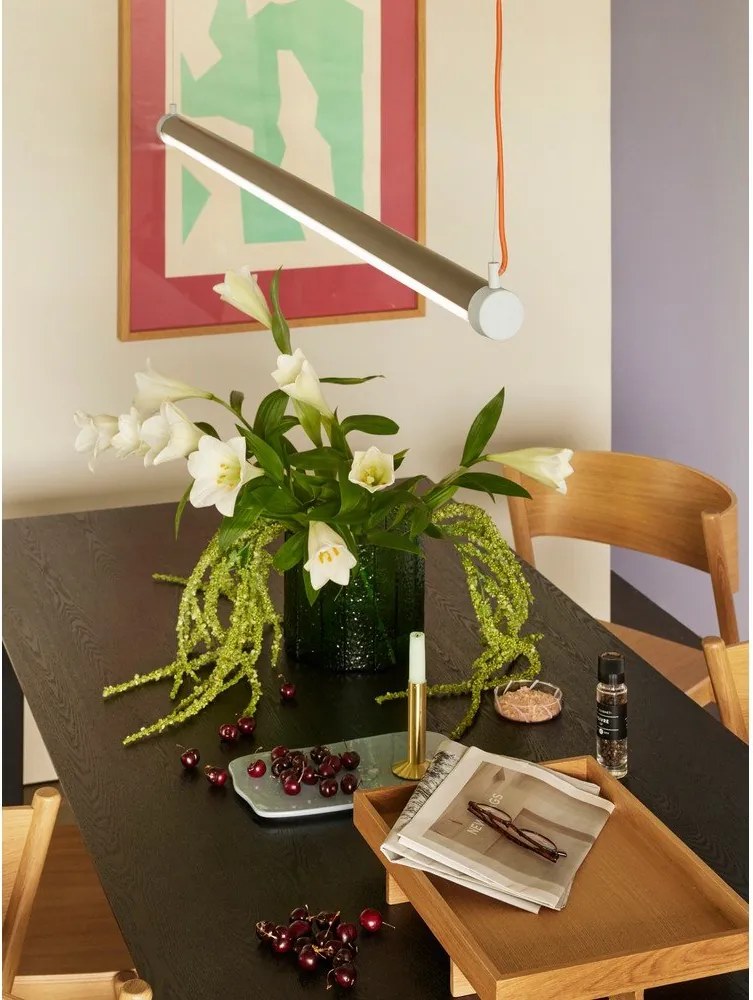 Lustră gri LED cu intensitate reglabilă Interplay – Hübsch