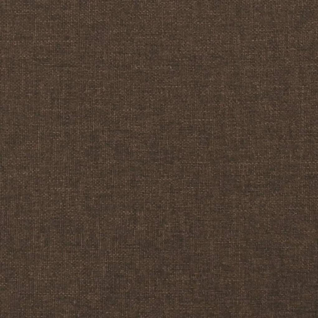 Pat box spring cu saltea, maro inchis, 120x200 cm, textil Maro inchis, 25 cm, 120 x 200 cm