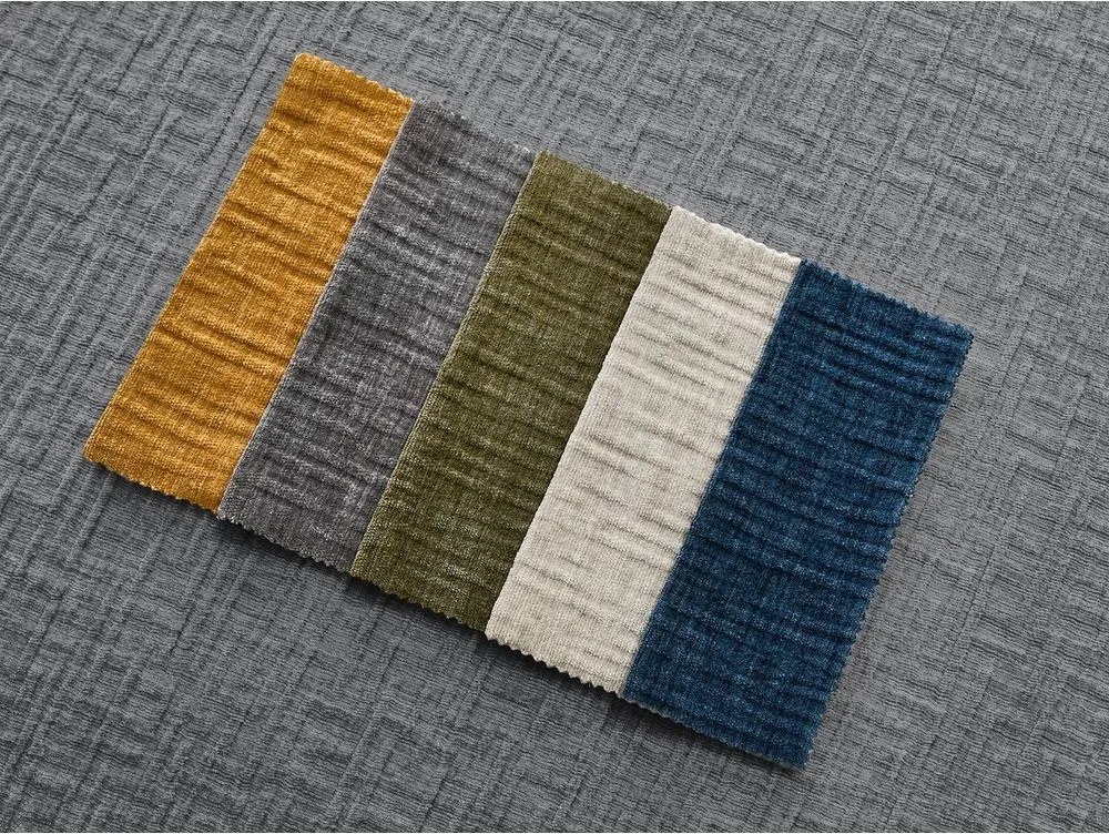 Canapea gri închis pentru dormitul zilnic/extensibilă cu tapițerie din chenille 240 cm Hugo – Bobochic Paris