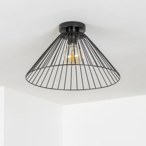 Brilagi - Plafonieră LED aplicată CERIA WIRE, 1xE27/40W/230V, Ø 45 cm, neagră