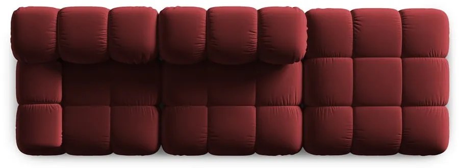 Canapea roșie cu tapițerie din catifea 282 cm Bellis – Micadoni Home