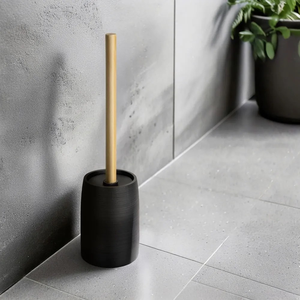 Perie de WC neagră din polirășină Altavalle – Wenko