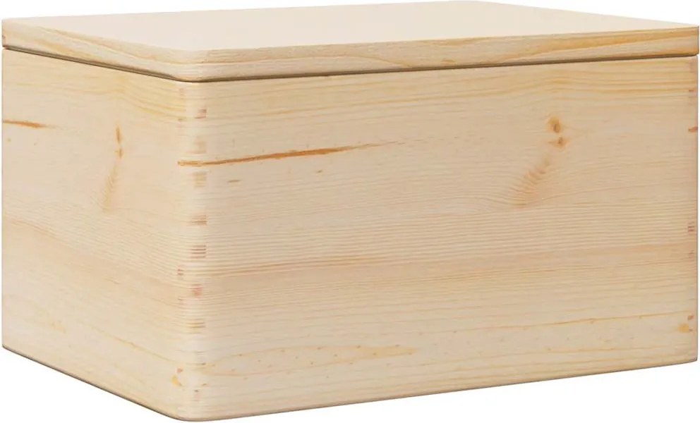 vidaXL Cutie din lemn cu capac 40x30x23 cm din lemn masiv de pin