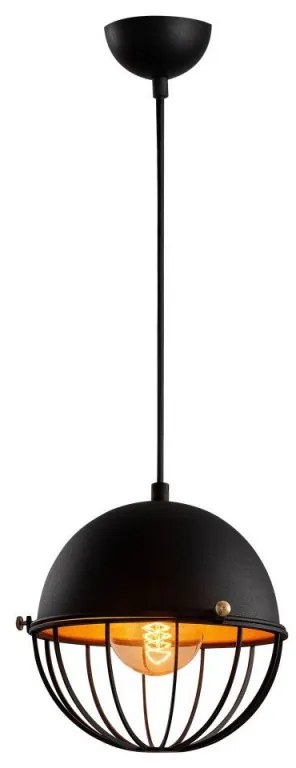 Lampa suspendata Elefant 892OPV1789, 116x20 cm, Metal, Negru