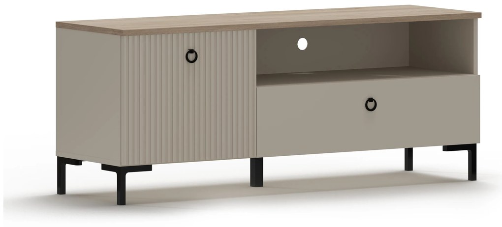 Dulap TV Demandaron 1 (taupe + stejar silverjack). 1116813