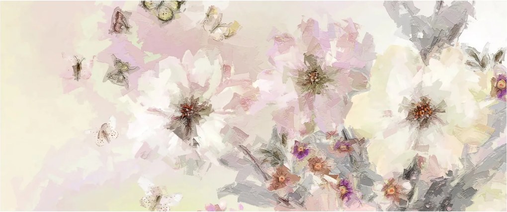 Tablou - Flori,pictură (120x50 cm)