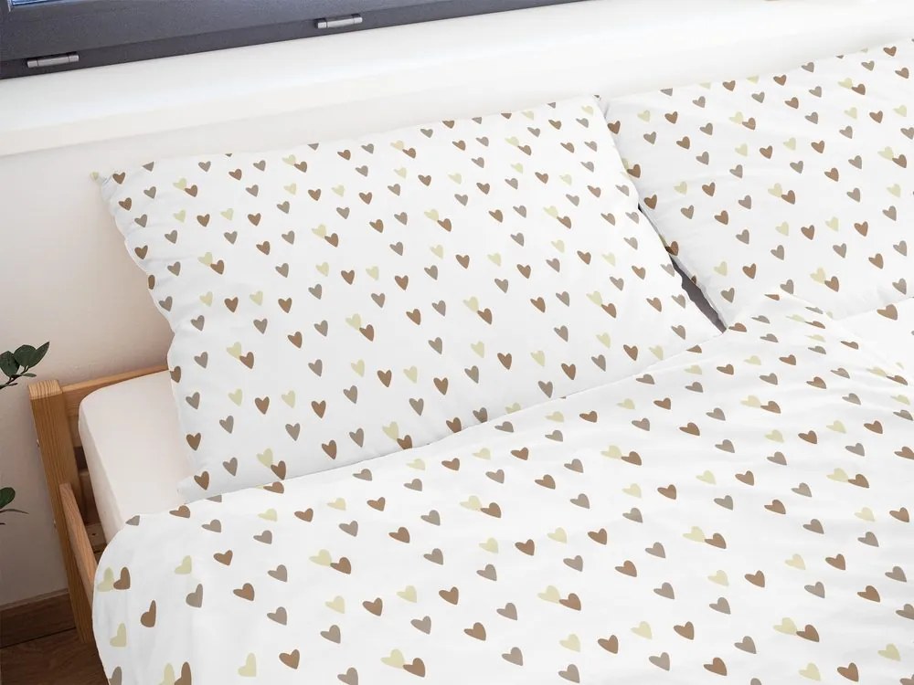 Lenjerie de pat din bumbac INIMIOARE