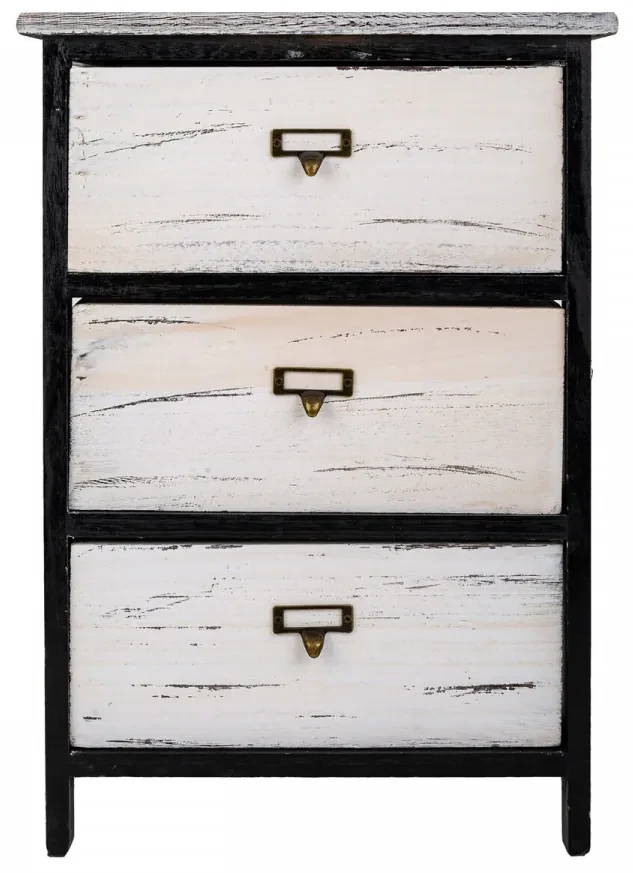 Comoda cu 3 sertare Prier, Creaciones Meng, 40x29x58 cm, lemn de paulownia