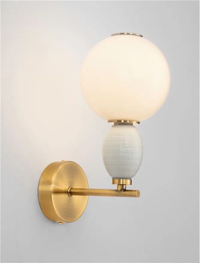 Aplica LED decorativa ceramica bej, alb, OBRIE