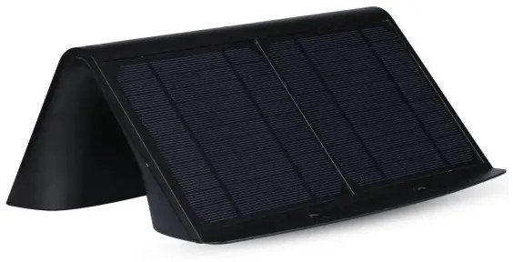 LED lampă solară de perete cu senzor, 7W, 4000K, IP65, 4000 mAh, negru