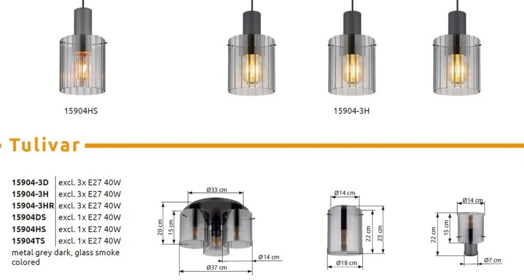 Lustra suspendata design modern TULIVAR 3L