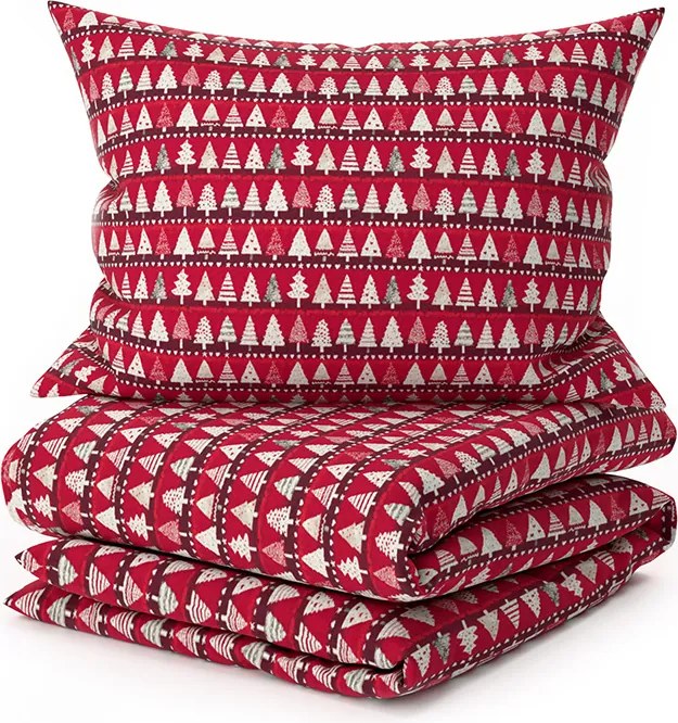 Lenjerie de pat din bumbac BURGUNDY TREES vinove Dimensiune lenjerie de pat: 70 x 90 cm | 140 x 200 cm