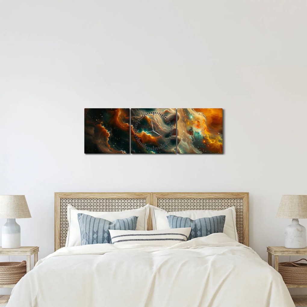 Tablou - Chip în Spațiu (cu ceas) (90x30 cm)