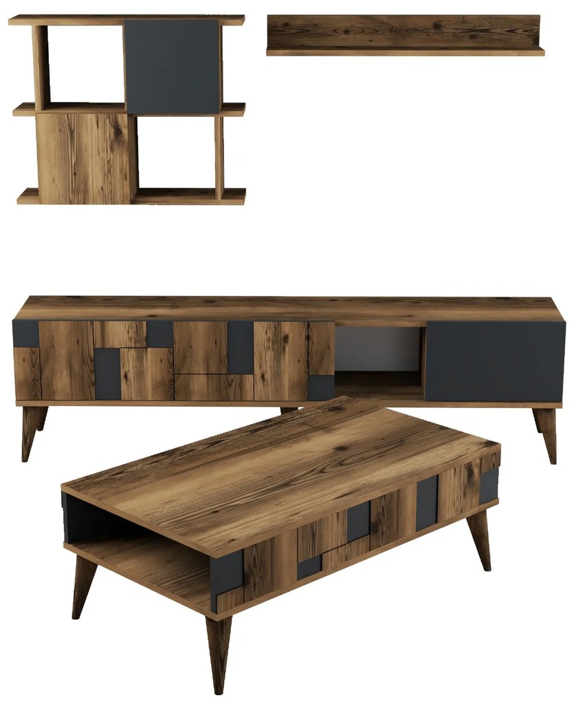 Mobilier living Madryt (Nuc + Antracit). 1072505
