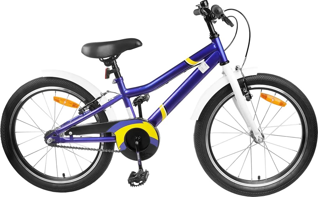 vidaXL Bicicletă pentru Copii 24 Inci pentru 8-12 ani Albastru Alb