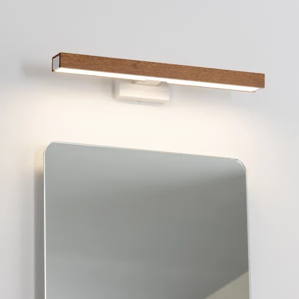 Aplică LED pentru oglindă de baie Brilagi WOODY MIRROR LED/8W/230V IP44 stejar/alb