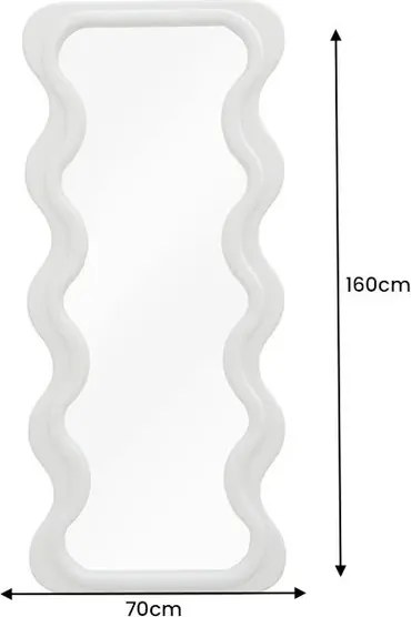 Oglinda de perete design modern CURVY 160cm, greige A-43161 VC
