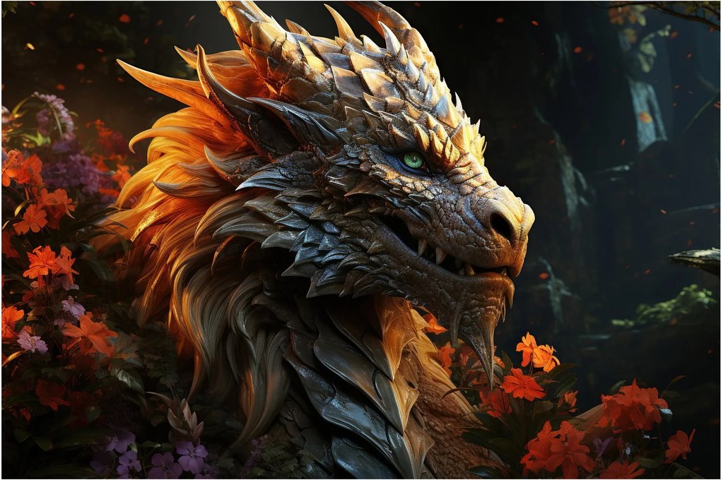 Tablou - Dragon (90x60 cm)