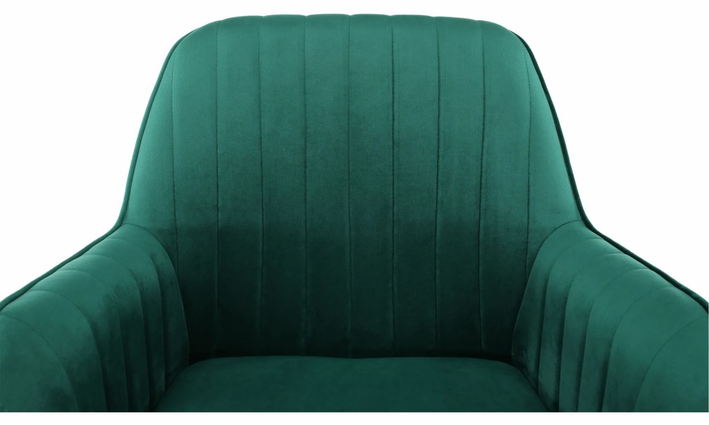 Fotoliu balansoar, catifea Velvet verde, TARAM