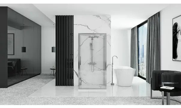 Cabina de dus patrata cu usi batante Rea Rapid Swing 100x100 cm