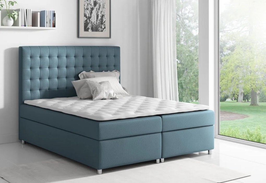 Supermobel Pat tapiţat ASTI + topper, 120x200, bK408l 2450
