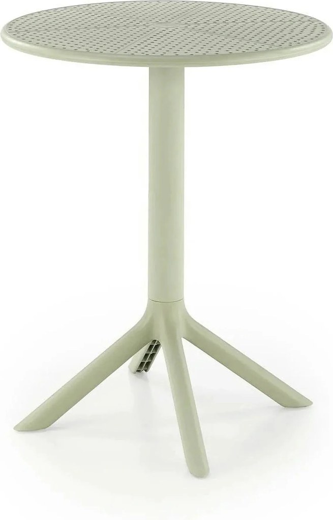 Masa CALVO, verde menta, polipropilena, 60x60x72 cm
