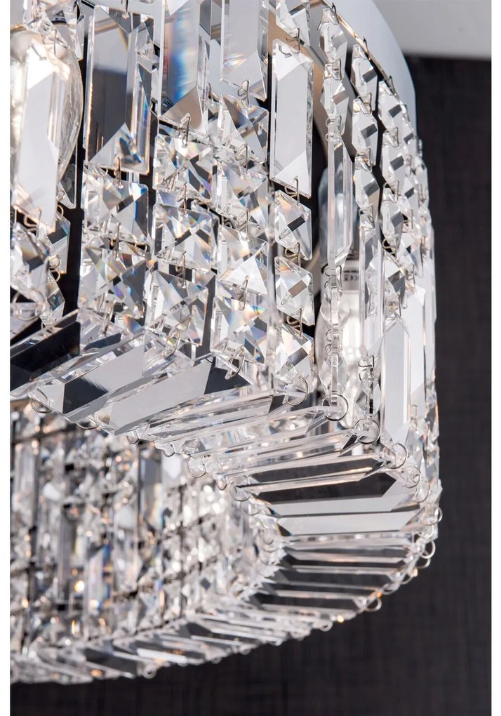 Lustra cristal Asfour design modern de lux Ring 80cm chrome plated