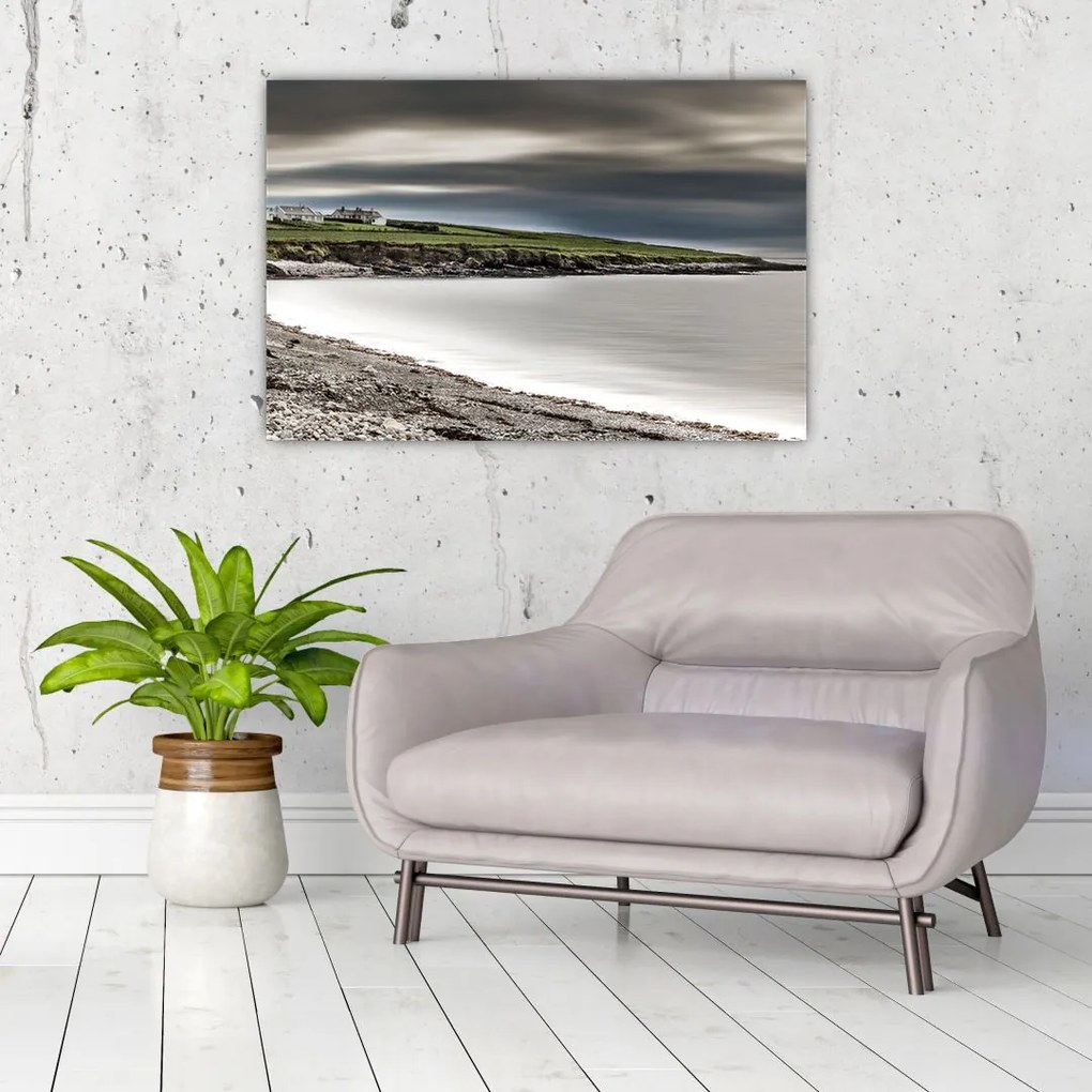 Tablou cu lac în amurg (90x60 cm)
