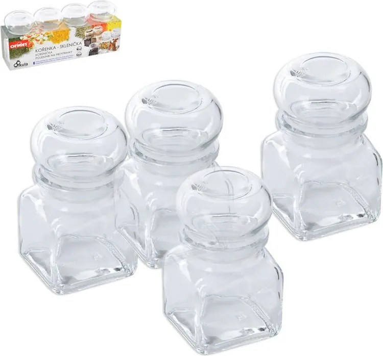 Orion Borcan din sticlă pentru mirodenii 120 ml 4 bucăţi