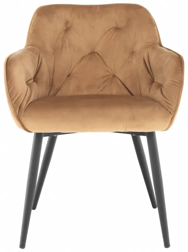 Fotoliu de design, material textil Velvet maro, BERILIO
