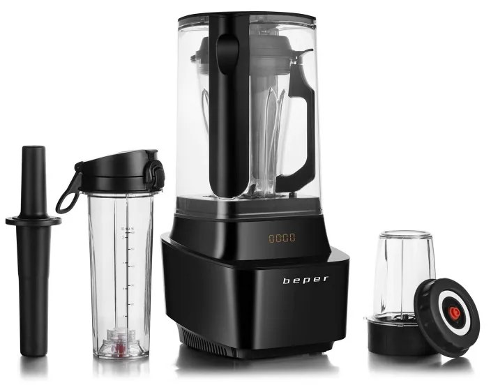 Blender Beper BP.620, 1000W, 1L, BPA Free, Capac izolator fonic, Soft Touch, 2 viteze+Pulse, Negru