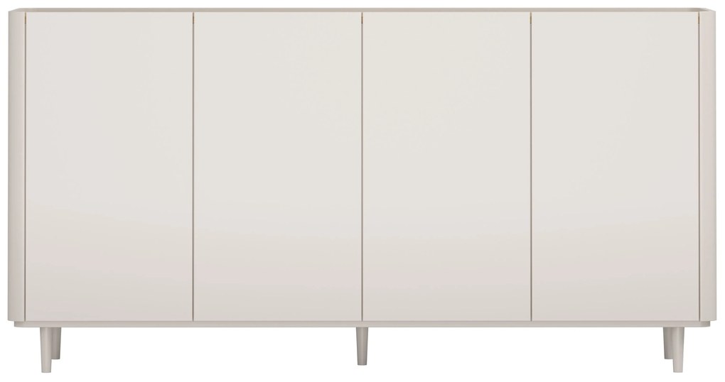 Comodă cu patru uși pe picioare Elivo 200 cm - cașmir / stejar uleiat