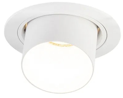 Spotlight modern îngropat rotund alb orientabil - Installa