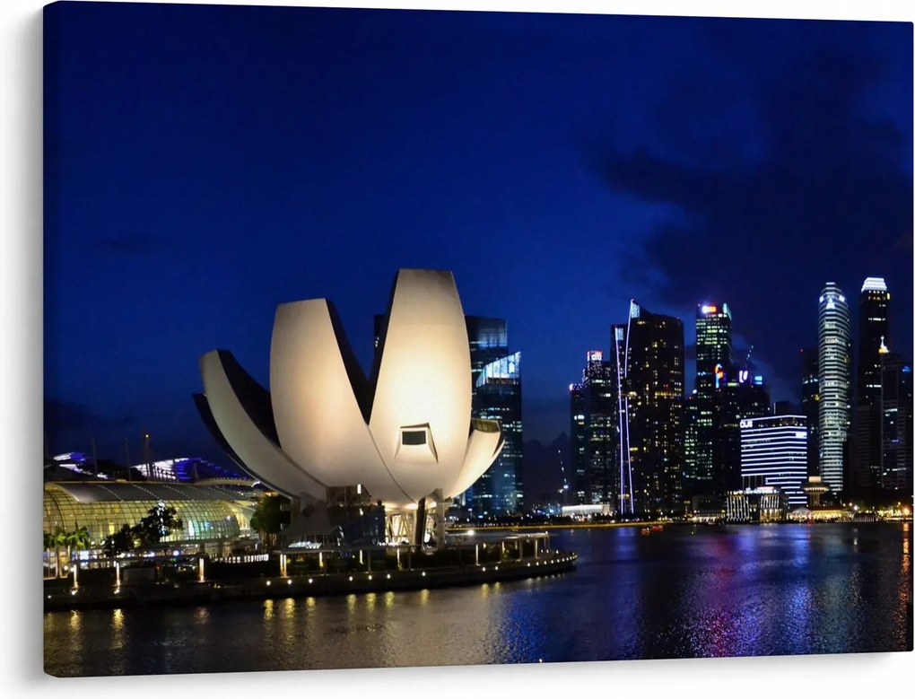 Tablou Singapore nocturn (70x50 cm)