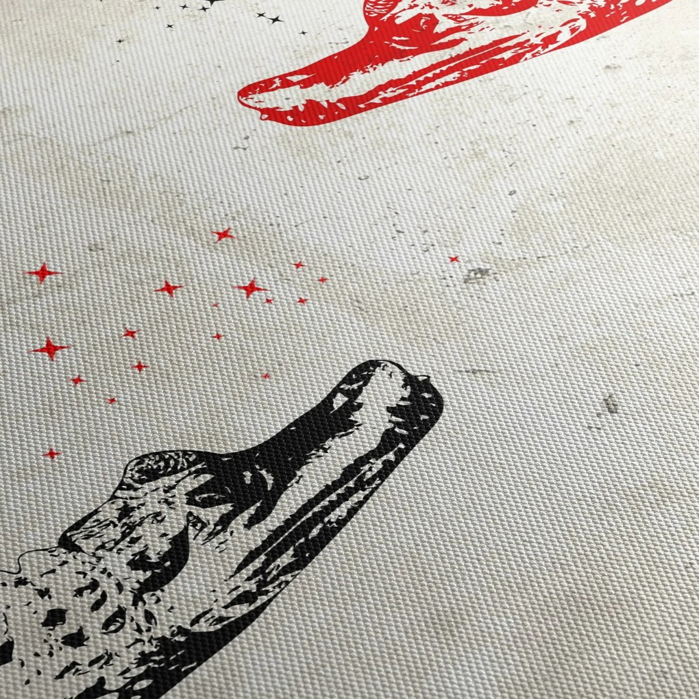 Tablou - Crocodili (cu ceas) (90x30 cm)