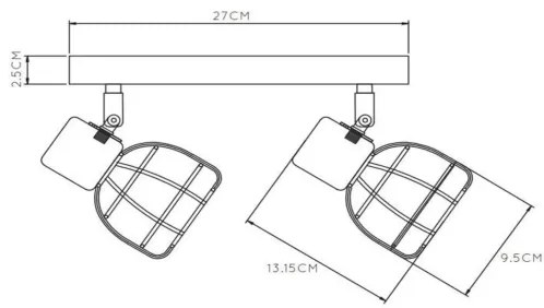 Spot Lucide 00929/02/30 FILOX 2xE14/40W/230V