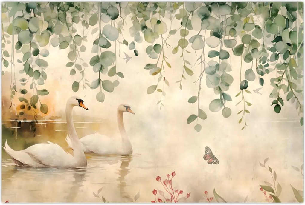 Tablou - Lac, acvariu (90x60 cm)