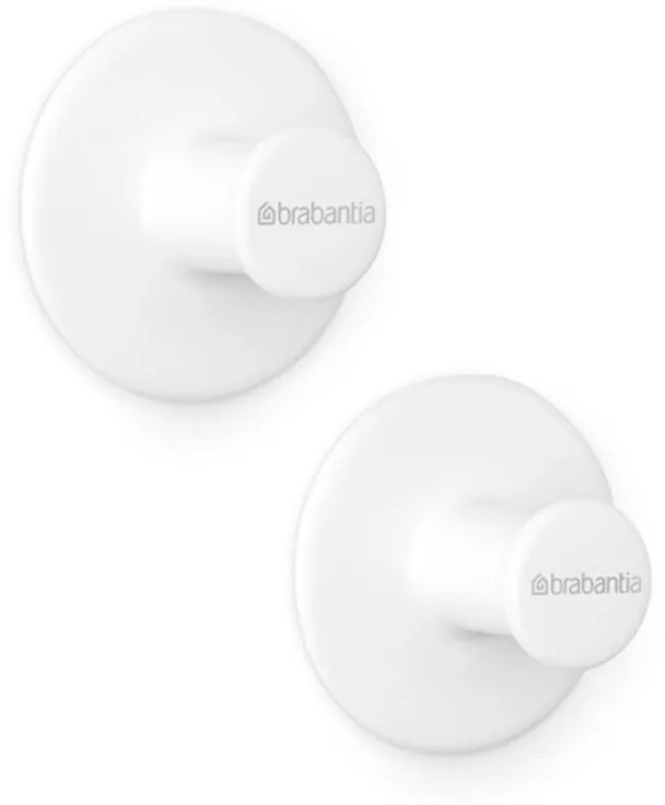 Set 2 agatatoare prosoape Brabantia ReNew 1003486, Kit de montare inclus, Pana la 2 kg, Alb