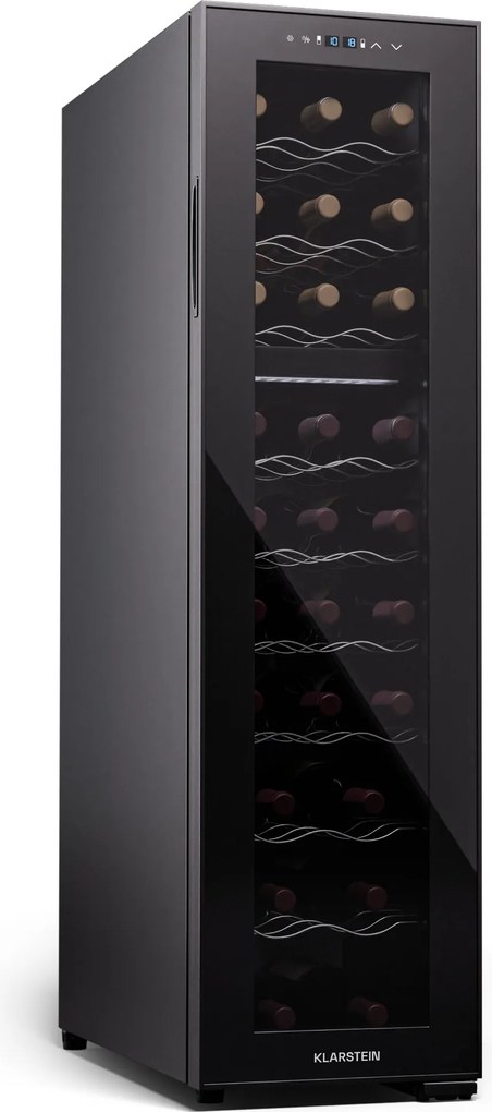 Klarstein Shiraz 27 Duo, frigider pentru vin, 2 zone, 83 l / 27 sticle, 5-18 / 5-18 °C, control tactil