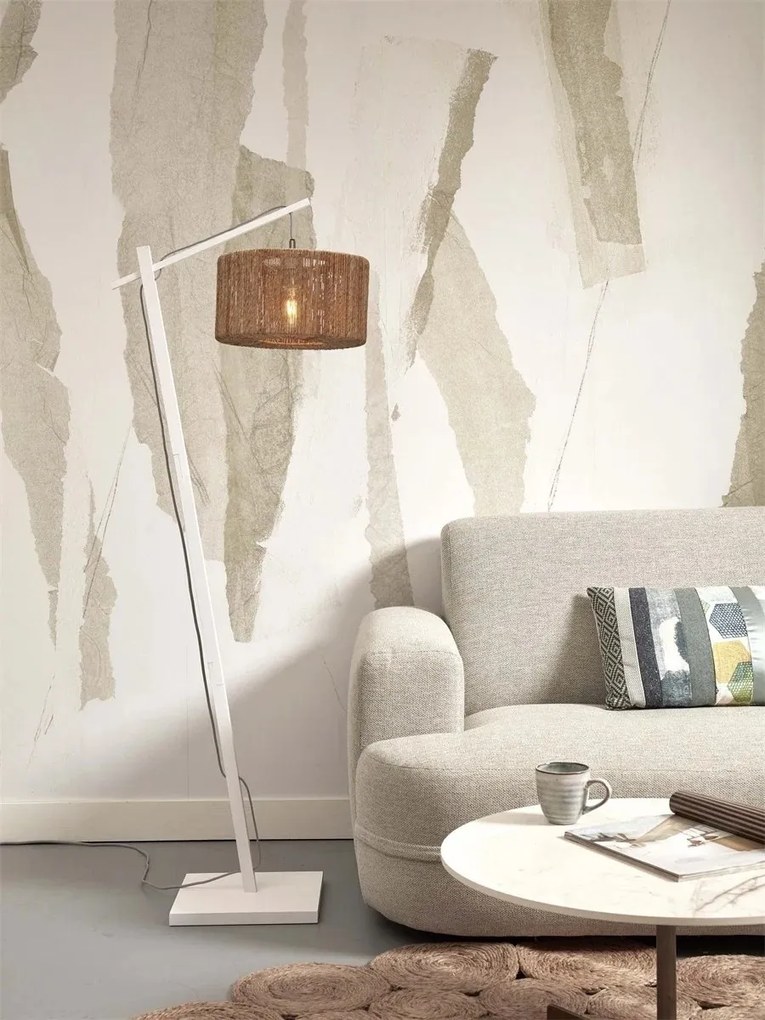 Lampa de podea eco din iuta Iguazu S 30cm, alb/ natur