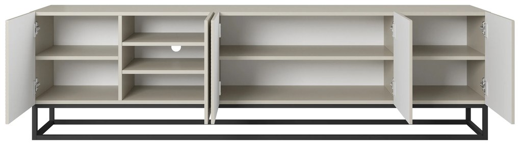 Comodă TV Asha 200 cm cu cadru metalic - cașmir